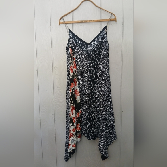 Rag & Bone Londar Asymetrical Floral Patchwork Dress Size Large - Picture 7 of 7